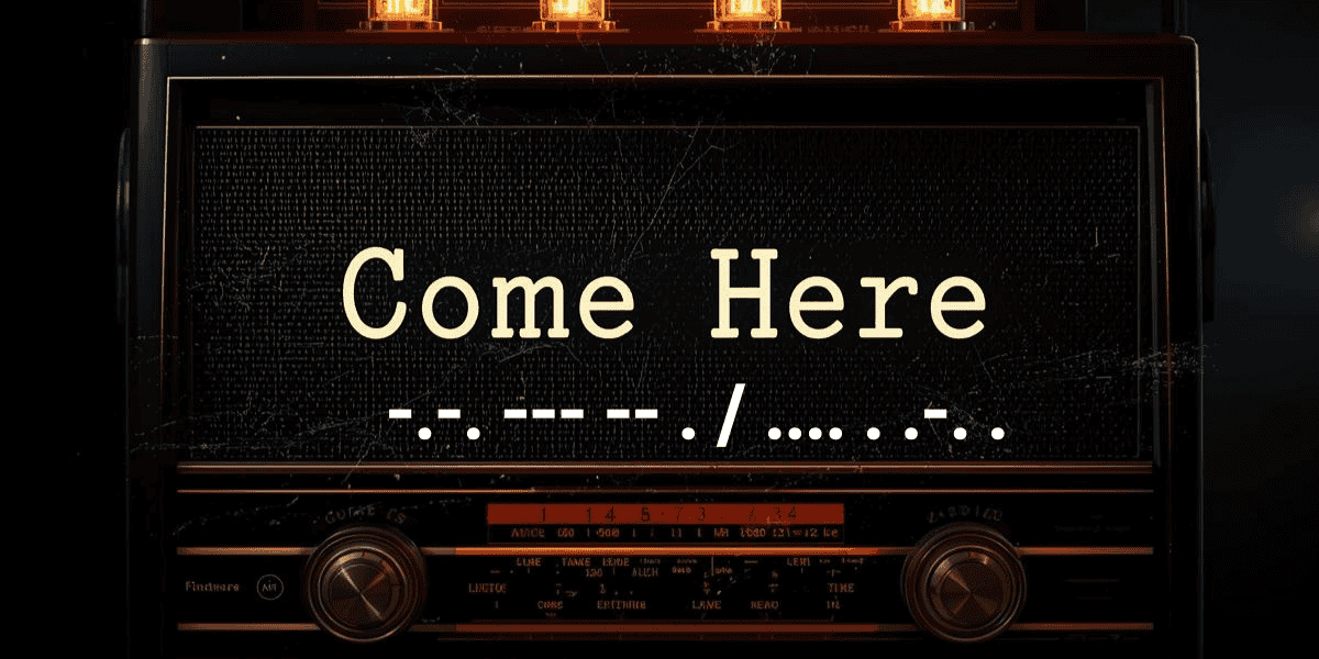 Come Here in Morse Code