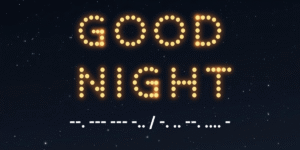 Good Night in Morse Code