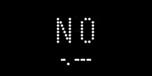 No in Morse Code