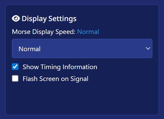Display Settings Explained - Morse Machine