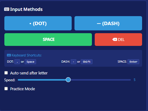 Inputs12 morse machine