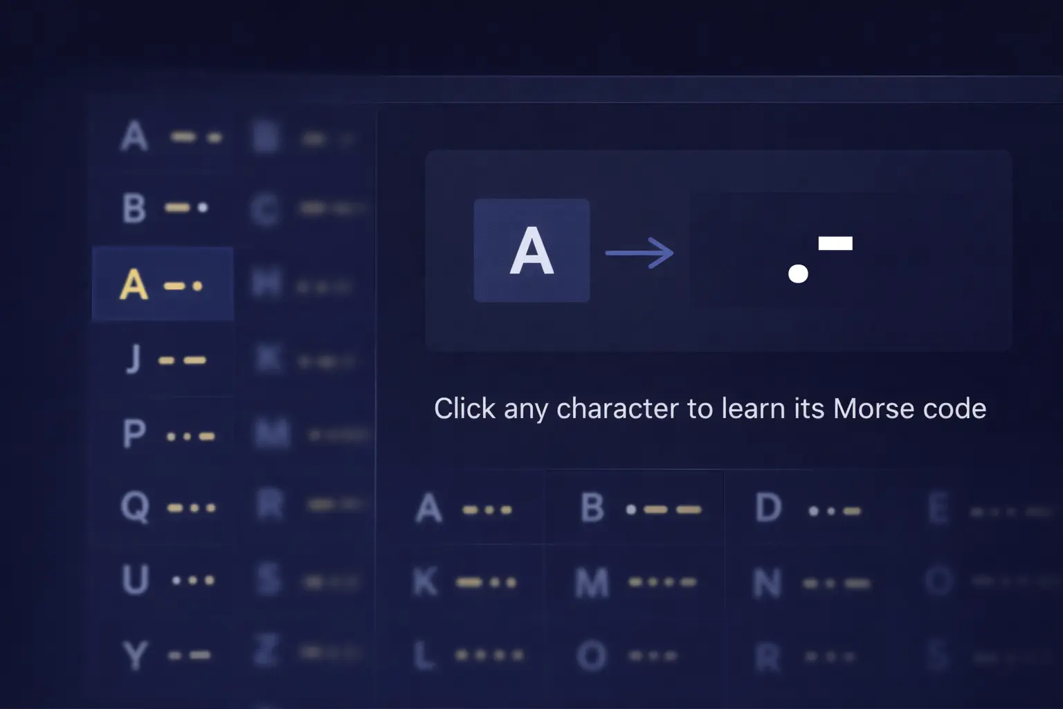 Interactive Morse code reference