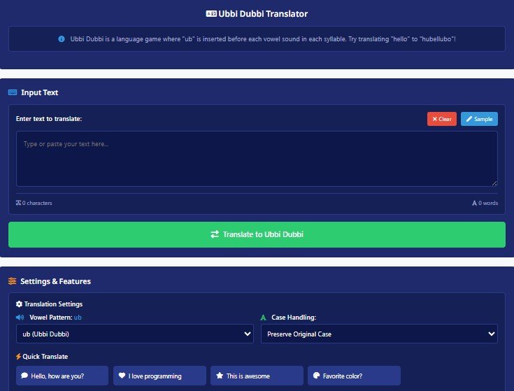 Ubbi Dubbi Translator - InMorseCode