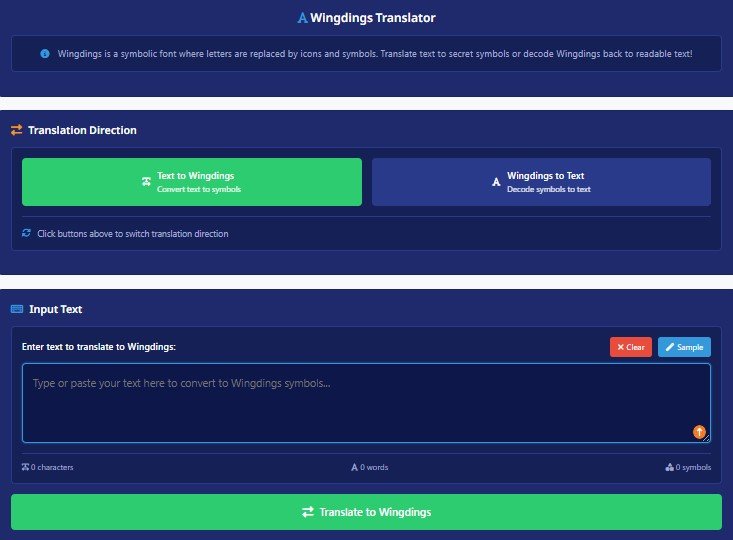 Wingdings Translator - InMorseCode