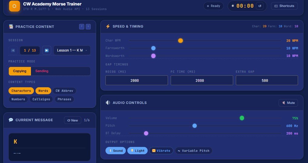 CW Academy Morse Code Trainer