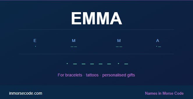 Emma in Morse Code