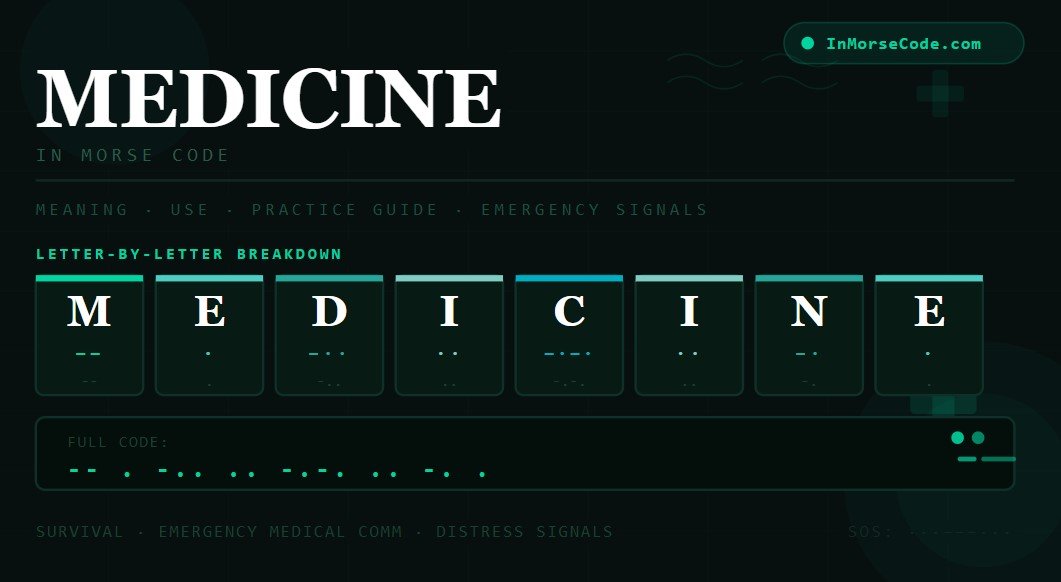 Medicine in Morse Code