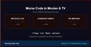 Morse Code in Movies and TV Show