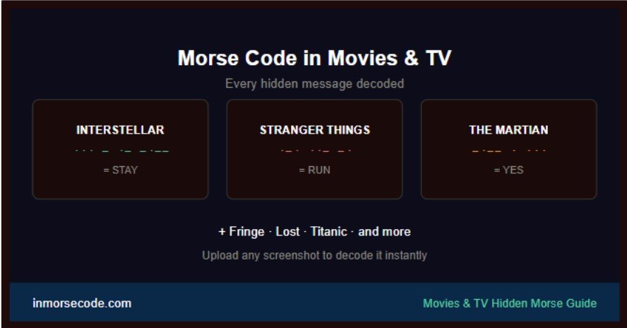 Morse Code in Movies and TV Show
