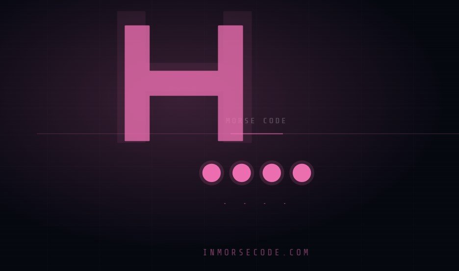 H in Morse Code Four Dots and Complete Guide