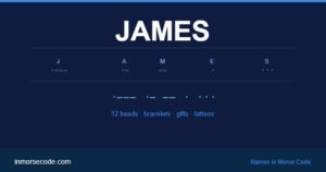 James in Morse Code