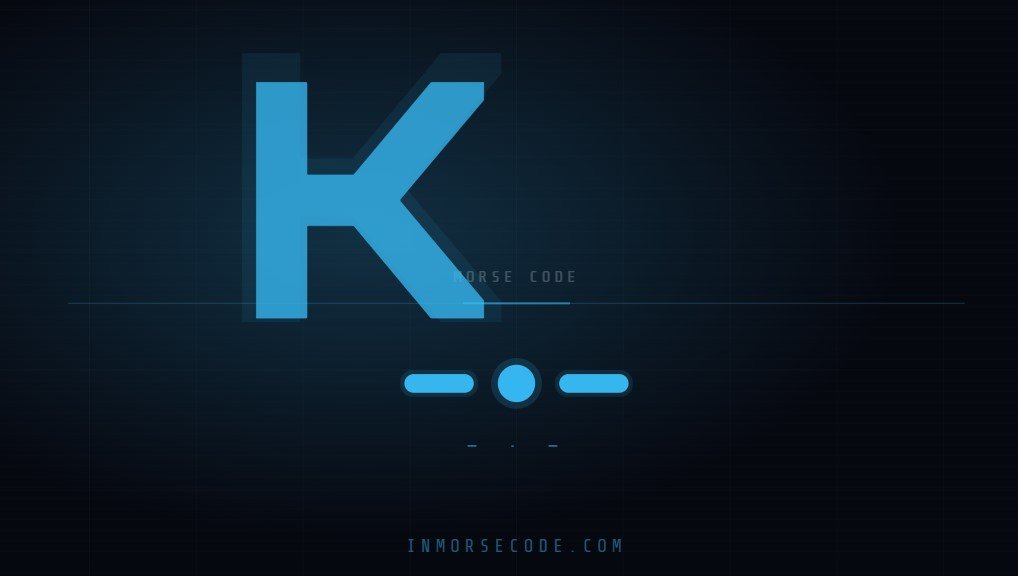K in Morse Code