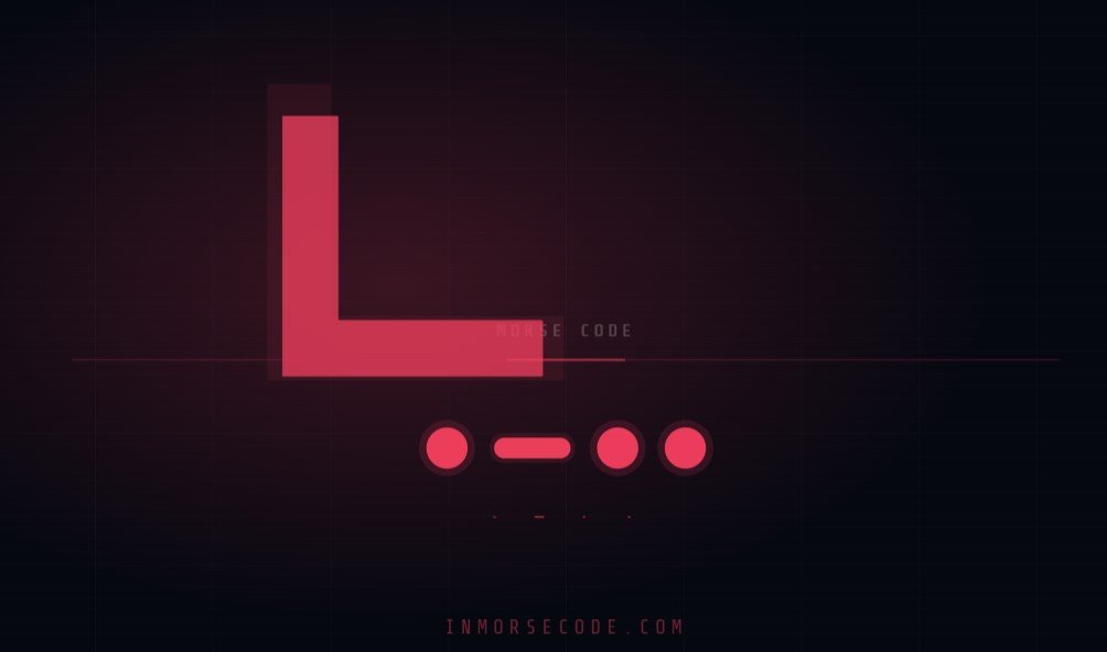 L in Morse Code
