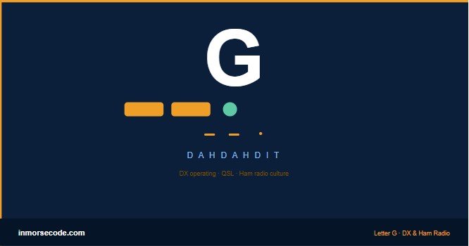 Learn G in Morse code