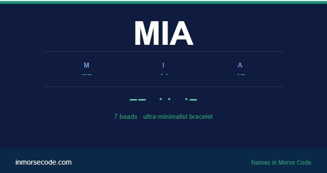 Mia in Morse code