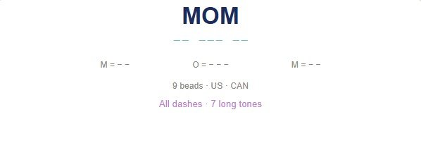 Mom in Morse Code