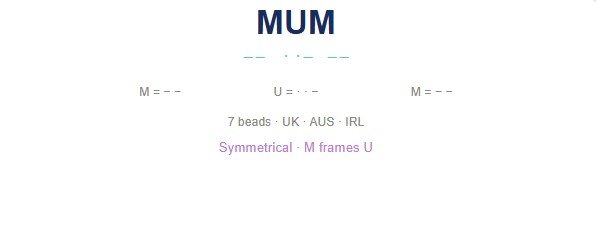 Mum in Morse Code
