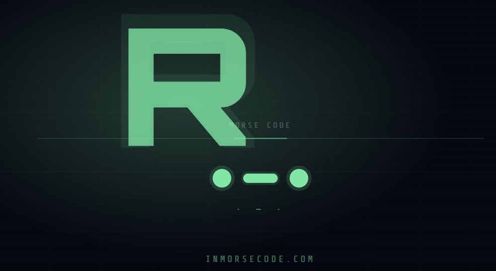 R in Morse Code