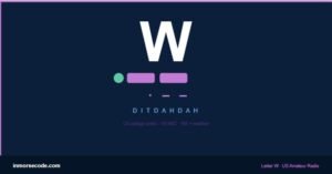 W in Morse Code Chart and Usage Explained