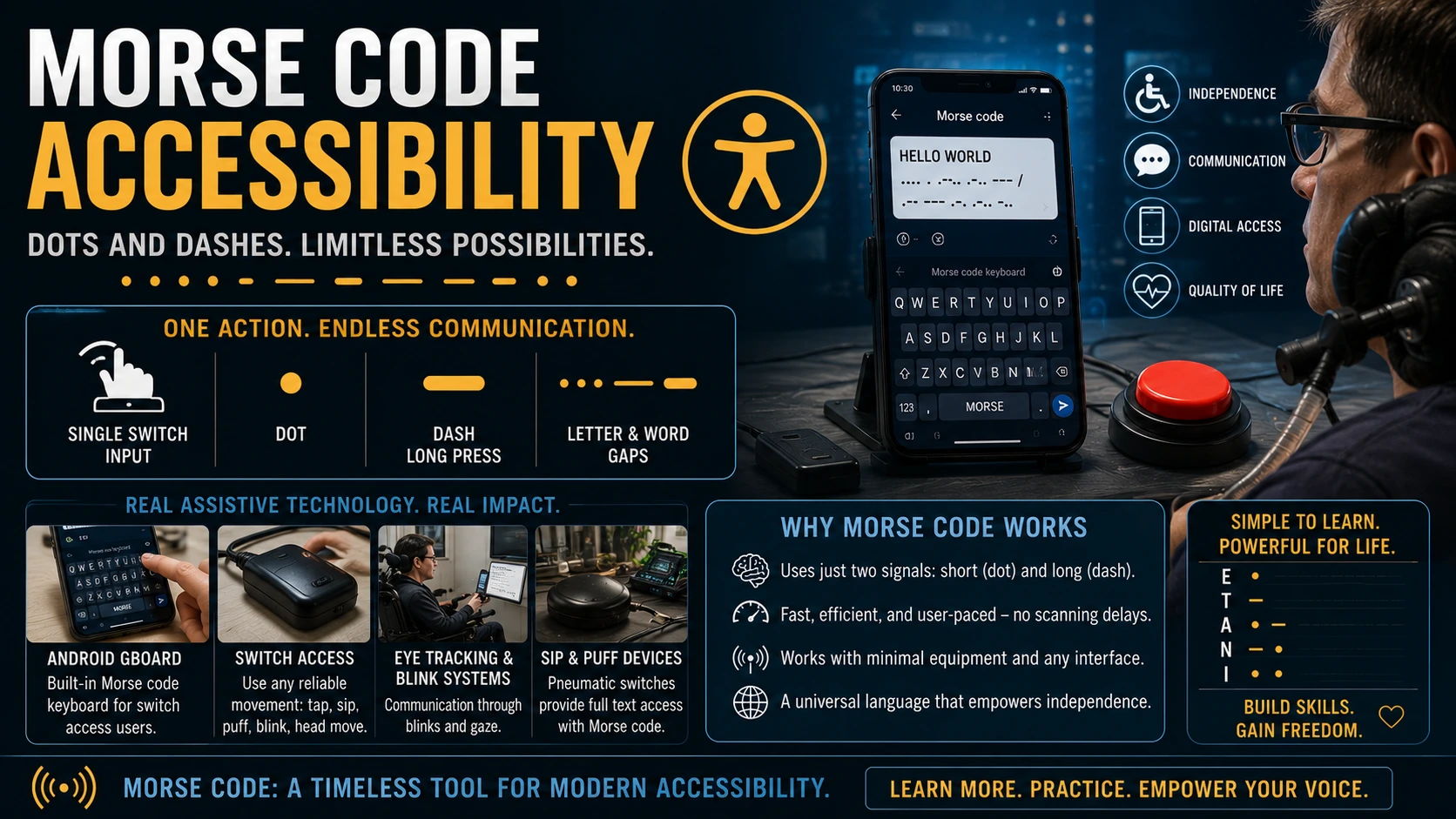 Morse Code Accessibility
